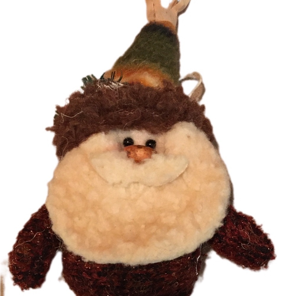 Plush Santa Ornament